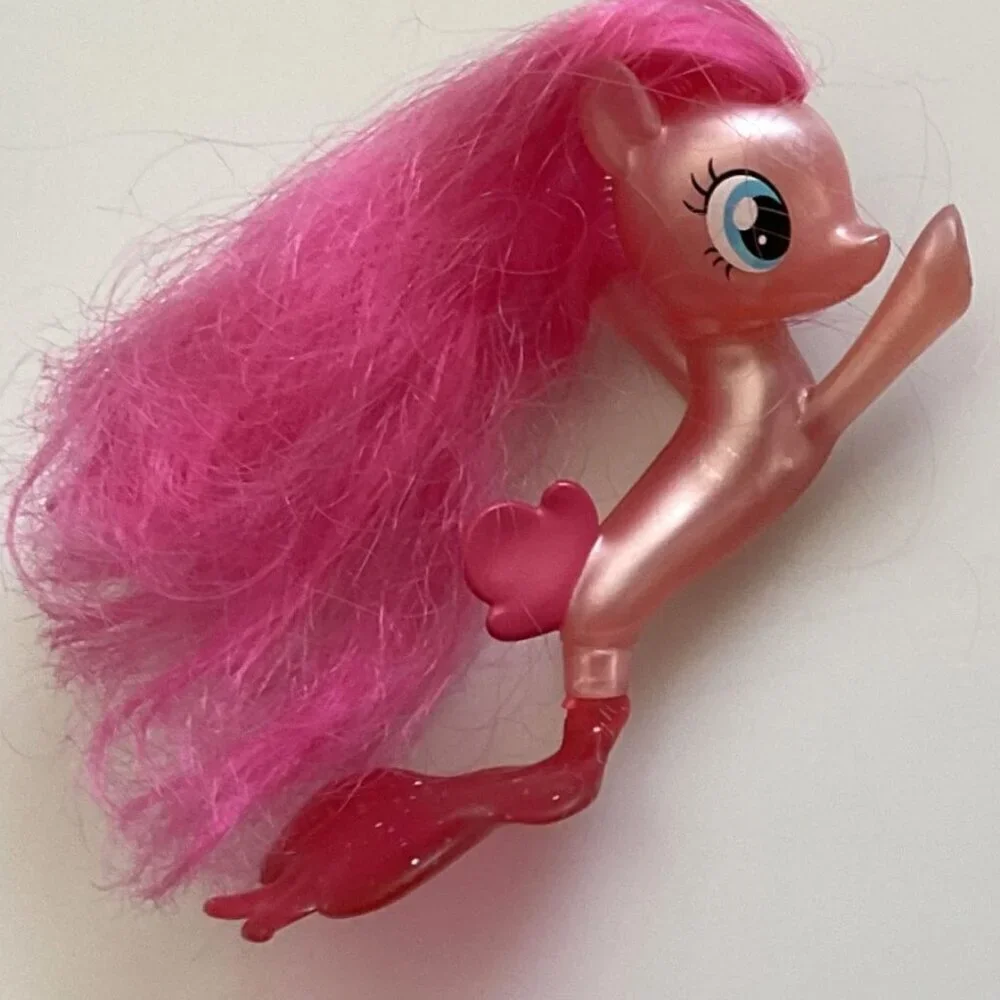 MY LITTLE PONY PINKIE PIE SEAPONY MERMAID GLITTER SPARKLE FIGURINES SET OF 2